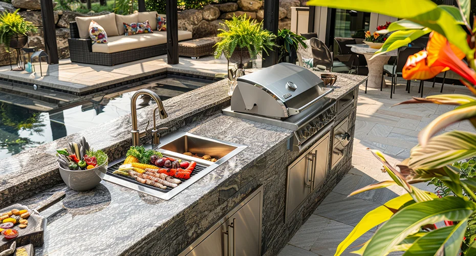 Modern Backyard Outdoor Kitchen Ideas