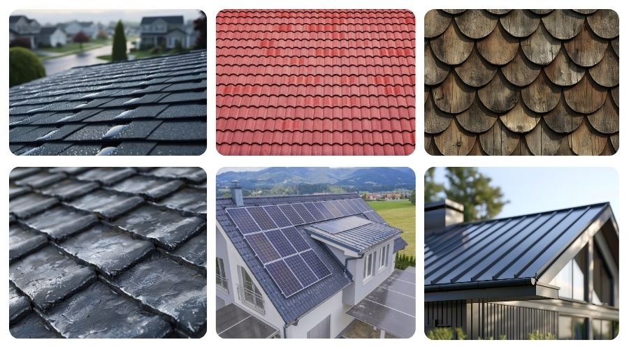 Different types of roofing materials