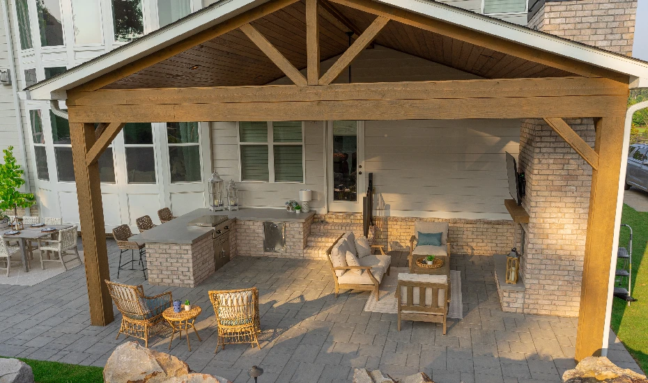 Outdoor Porch with Furniture