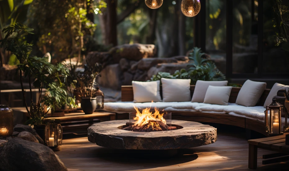 Patio with Firepit Design 