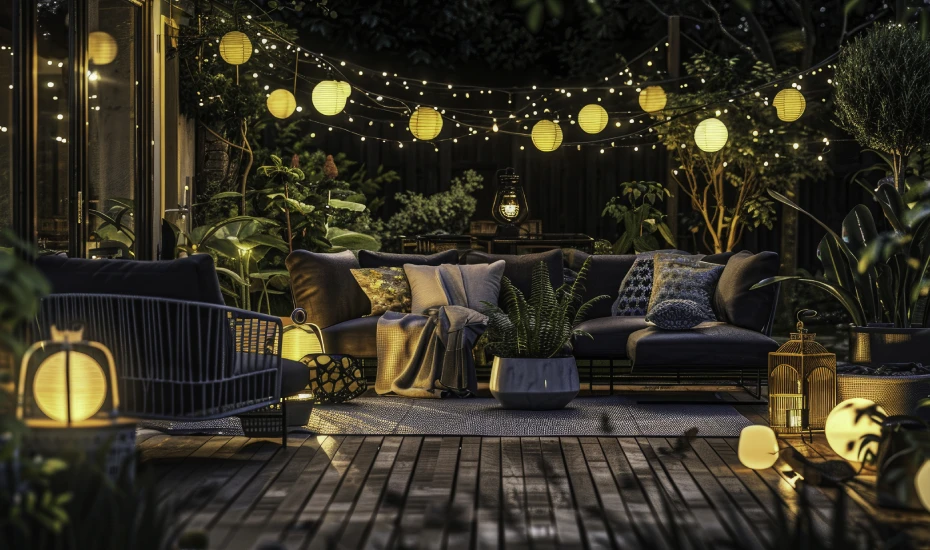 Patio Design with Lighting 