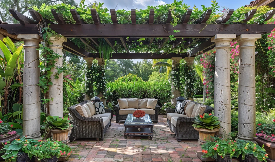 Pergola Design with Climbing Plants